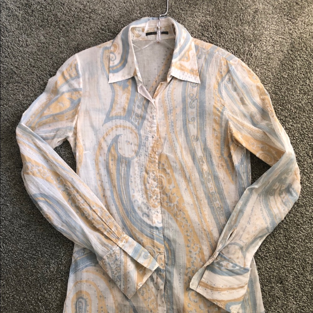 Elie Tahari L/S Paisley Print Blouse